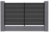 Aluminium Slat Screen Kit - Satin Black colour, 1800mm high x 3000mm wide, Slat fence panel